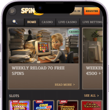 SpinBoss live casino and slot interface
